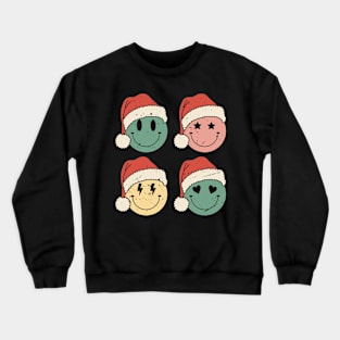 Retro Christmas Santa Claus Smile Face Crewneck Sweatshirt